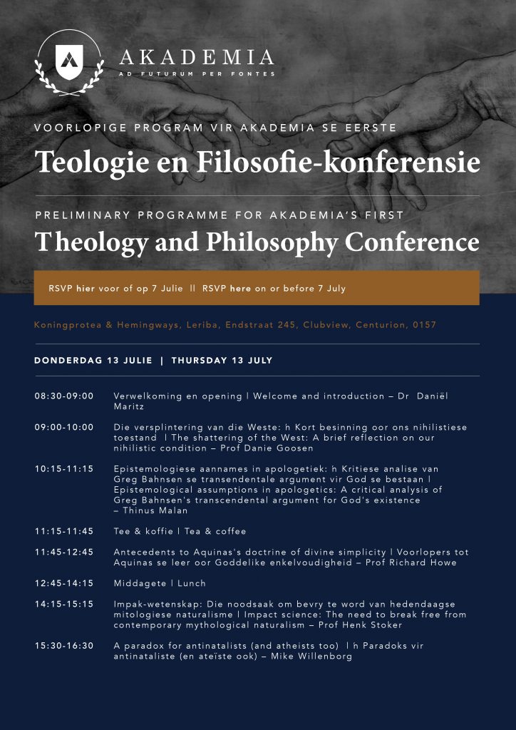 Akademia se jaarlikse Teologie en Filosofie-konferensie 2023